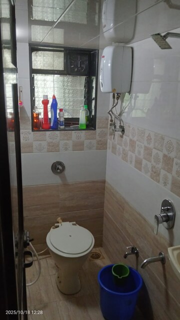 Bathroom in 1 BHK Apartment at River Park Complex, Dahisar East – for Rent