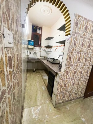 Kitchen in 2 BHK Builder Floor at Lajpat Nagar – for Rent