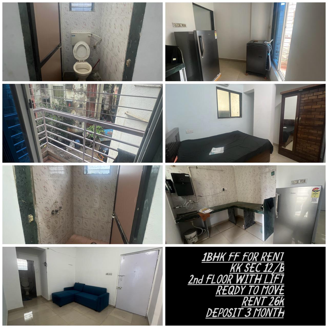 1 BHK + Pooja Room Apartment For Rent in Amresh Property Ghansoli 