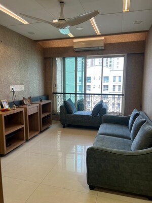 Living Room in 2 BHK Apartment at Happy Valley, Manpada – for Rent