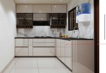 Kitchen in 3 BHK Apartment at Rajapushpa Provincia, Narsingi – for Rent