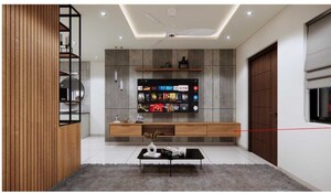 Living Room in 3 BHK Apartment at Rajapushpa Provincia, Narsingi – for Rent