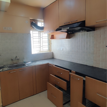 Kitchen in 3 BHK Apartment at Ideal Enclave Rajarhat New Town, Bablatala – for Rent