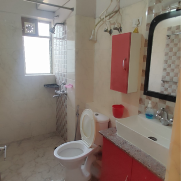 Bathroom in 3 BHK Apartment at Ideal Enclave Rajarhat New Town, Bablatala – for Rent