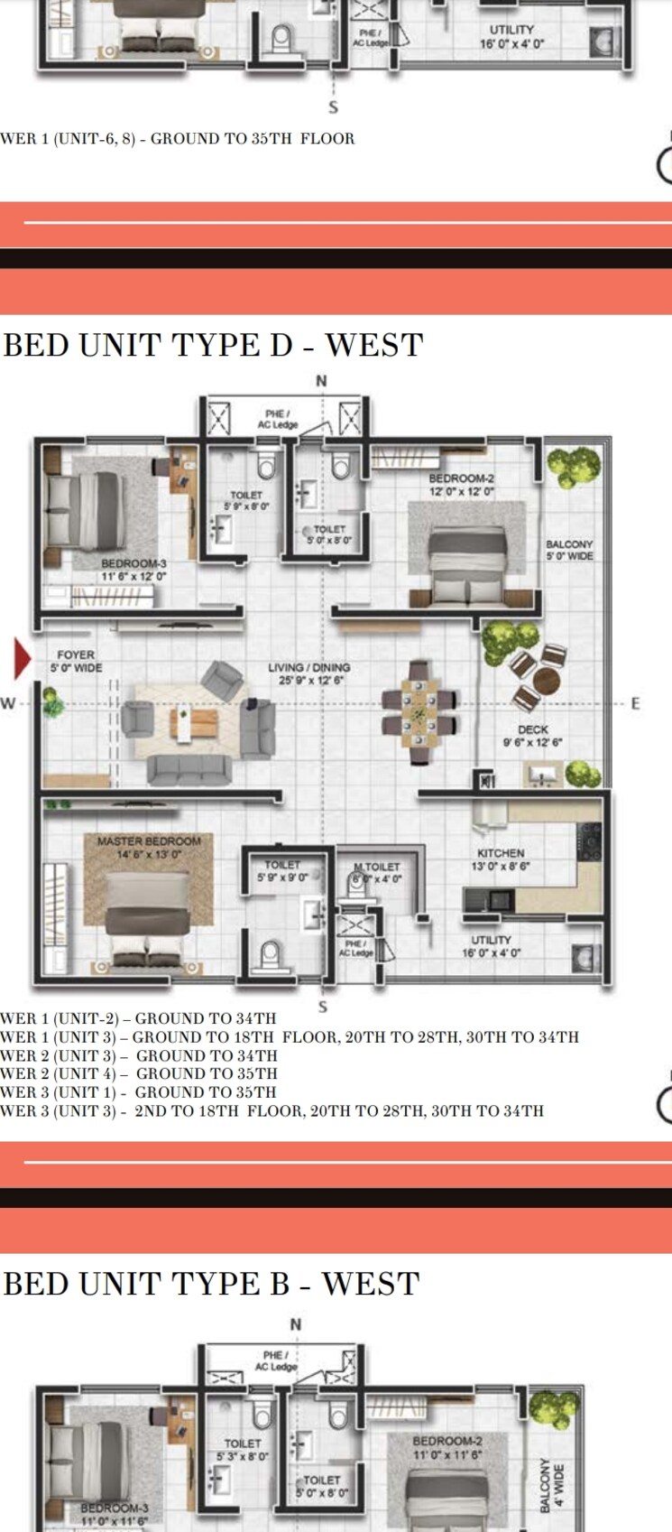 Floor Plan, prestige-beverly-hills 3 Bedroom 2124 Sq.Ft. Apartment In Kokapet Hyderabad 9322400