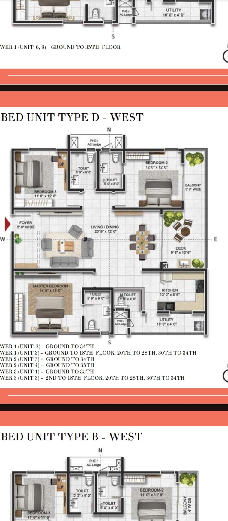 Floor Plan, prestige-beverly-hills 3 Bedroom 2124 Sq.Ft. Apartment In Kokapet Hyderabad 9322400