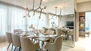 Dining area in 5 BHK Apartment at Oberoi Skyz, Worli – for Sale
