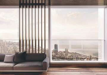 Living Room in 5 BHK Apartment at Oberoi Skyz, Worli – for Sale