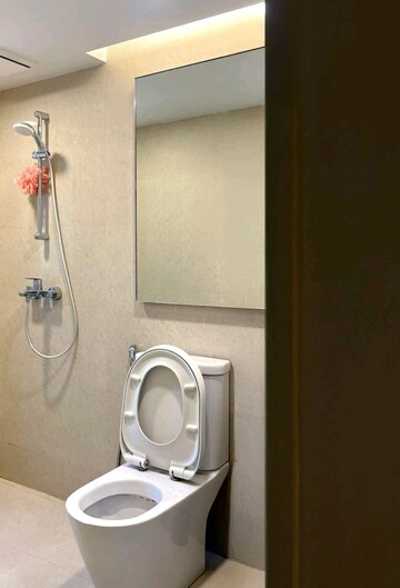 Bathroom in 1 BHK Apartment at Hiranandani Solitaire Studio Apartment, Ghodbunder Road – for Rent
