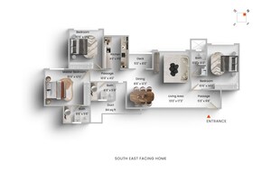 Floor Plan in 3 BHK Apartment at Mahindra Splendour, Bhandup West – for Sale