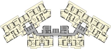 Floor Plan in 3 BHK Apartment at Emaar Elite Oasis, Gomti Nagar – for Sale