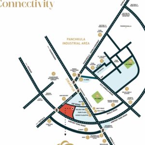 4 BHK Apartment – Map Location View at Hermitage Centralis, Vip Road - for Sale