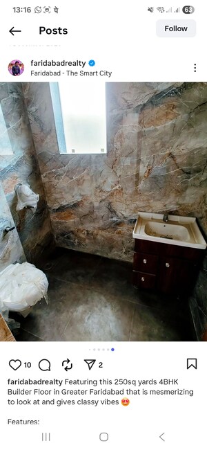 Bathroom in 4 BHK Builder Floor at BP Homes, Sector 85 – for Sale