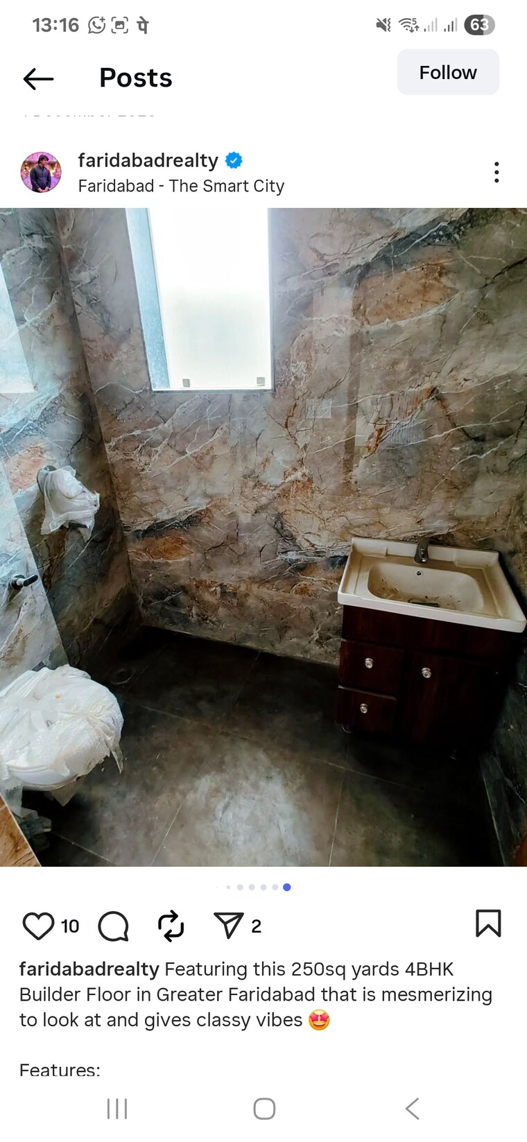 Bathroom, bp-homes 4 Bedroom 250 Sq.Yd. Builder Floor In Sector 85 Faridabad 9322877