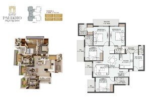 Floor Plan in 2 BHK Apartment at BP DPS Palladio, Mastemau – for Sale