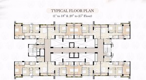 Floor Plan in 2 BHK Apartment at Sahu City, Sultanpur Road – for Sale