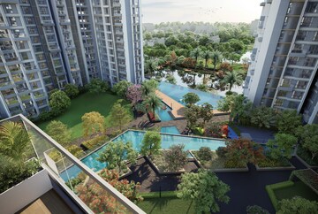 Balcony in 4 BHK Apartment at Godrej Blue, B L Saha Road – for Sale