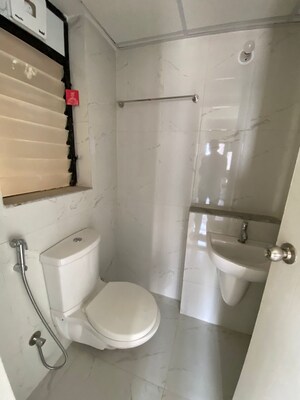 Bathroom in 1.5 BHK Apartment at Runwal Gardens, Dombivli East – for Rent