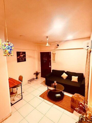 Living Room in 1 BHK Apartment at Pearl Haven, Bandra West – for Rent