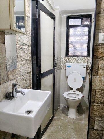 Bathroom in 1 BHK Apartment at Sagar Avenue, Santacruz East – for Rent