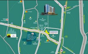 2 BHK Apartment – Map Location View at Naman Habitat, Andheri West - for Rent