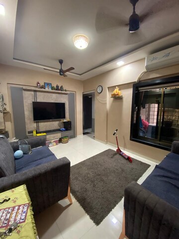 Living Room in 2 BHK Apartment at Kopar Khairane – for Rent