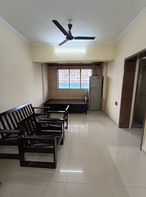 Living Room in 1 BHK Apartment at Kopar Khairane – for Rent