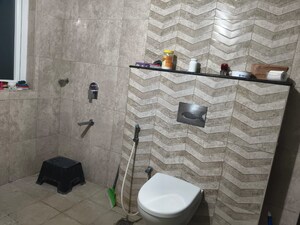 Bathroom in 3 BHK Apartment at Pashmina Waterfront, Old Madras Road – for Rent