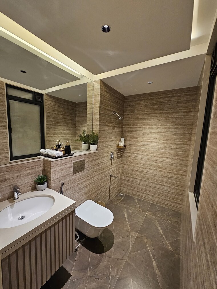 Bathroom, manpada 3 Bedroom 1100 Sq.Ft. Builder Floor In Manpada Thane 9323324