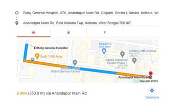 2 BHK Apartment – Map Location View at Rail Vihar, Rajarhat - for Rent