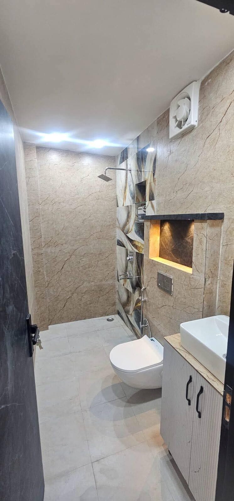 Attached Bathroom, ganga-apartments-burari 2 Bedroom 550 Sq.Ft. Builder Floor In Burari Delhi 9323961