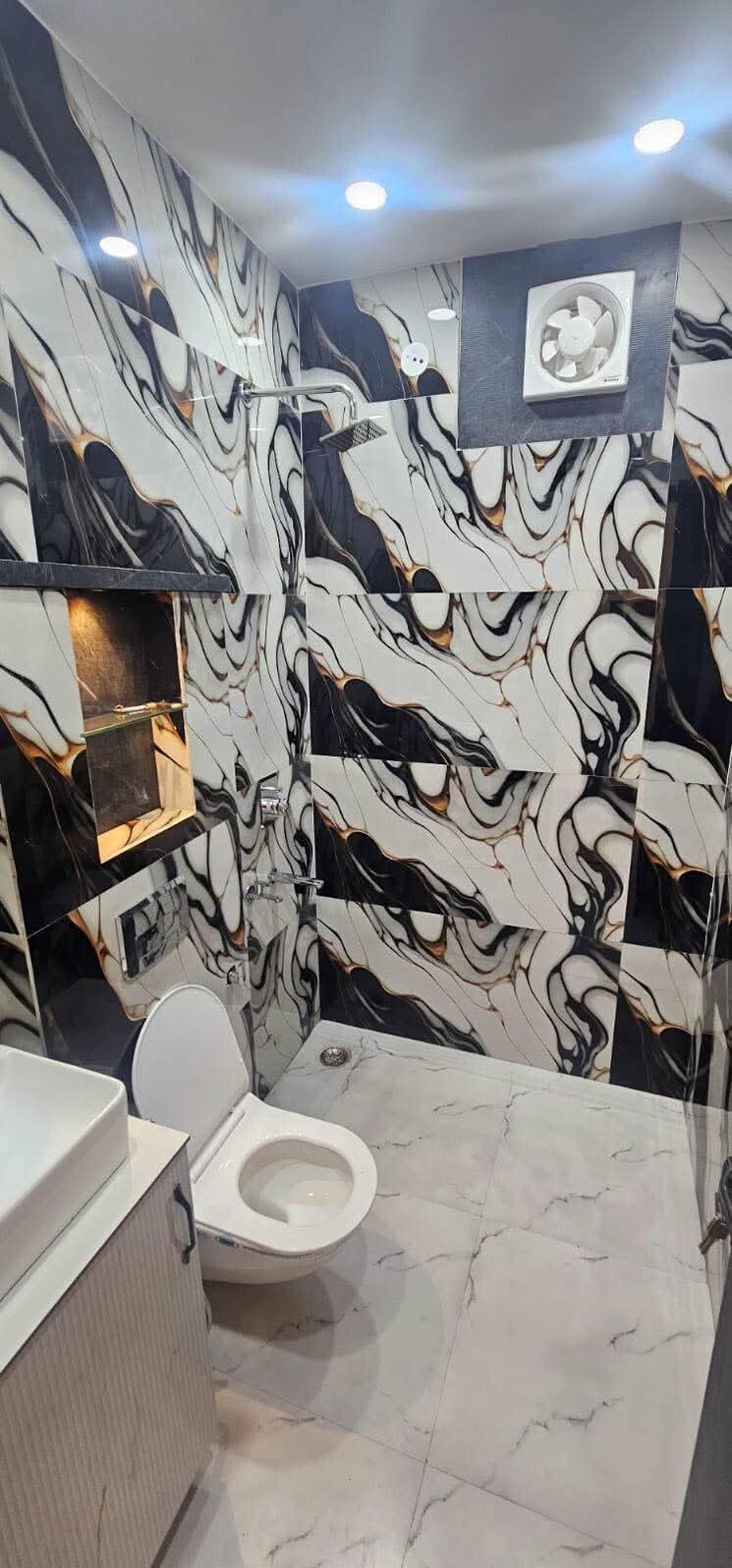 Attached Bathroom, ganga-apartments-burari 2 Bedroom 550 Sq.Ft. Builder Floor In Burari Delhi 9323961