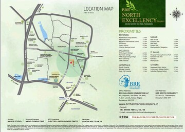 2 BHK Apartment – Map Location View at BRR North Excellency, Thanisandra - for Sale