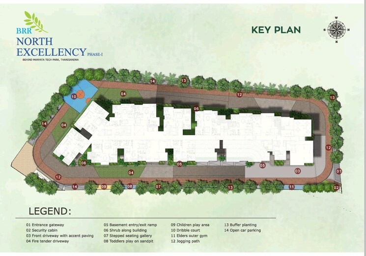 Master Plan, brr-north-excellency 3 Bedroom 1518 Sq.Ft. Apartment In Thanisandra Bangalore 9324049