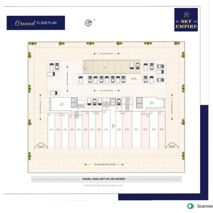 Floor Plan, pushpak nagar 1 Bedroom 683 Sq.Ft. Apartment In Pushpak Nagar Navi Mumbai 9324359
