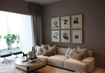 Living Room in 3 BHK Apartment at Adani Ten BKC, Bandra East – for Sale