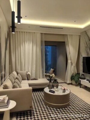 Living Room in 3 BHK Apartment at Adani Ten BKC, Bandra East – for Sale