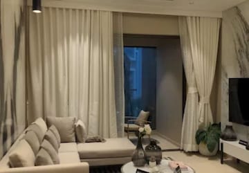 Living Room in 3 BHK Apartment at Adani Ten BKC, Bandra East – for Sale