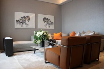 Living Room in 3 BHK Apartment at Adani Ten BKC, Bandra East – for Sale