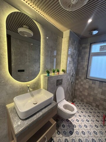 Bathroom in 1 BHK Builder Floor at Saket – for Rent