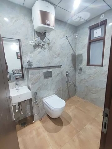 Bathroom in 1 BHK Builder Floor at Saket – for Rent