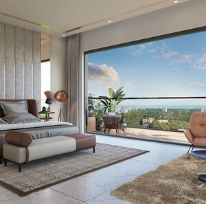 Bedroom in 1 BHK Apartment at Runwal Lands End, Kolshet – for Sale