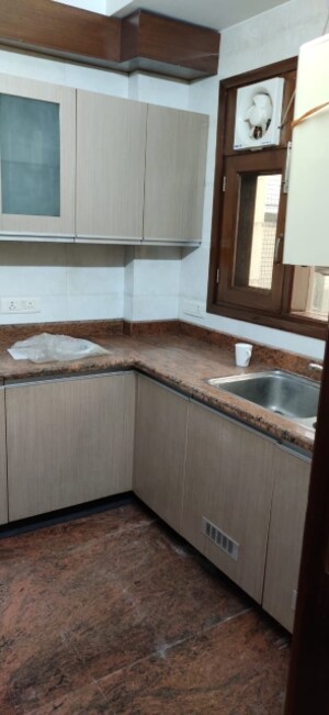 Kitchen in 3 BHK Builder Floor at Greater Kailash I – for Rent