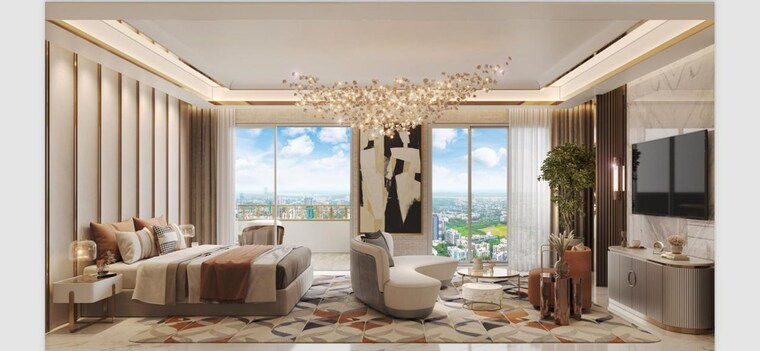 Living Room, kolshet 3 Bedroom 1120 Sq.Ft. Builder Floor In Kolshet Thane 9325616