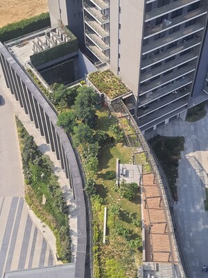 Balcony in 2 BHK Apartment at Krisumi Waterfall Suites, Sector 36a – for Rent