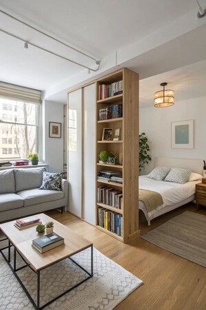 Living Room in Studio Apartment at Migsun Alpha Central, Alpha Ii Greater Noida – for Sale