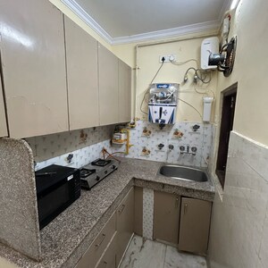 Kitchen in 1 BHK Builder Floor at Kotla Mubarakpur – for Rent