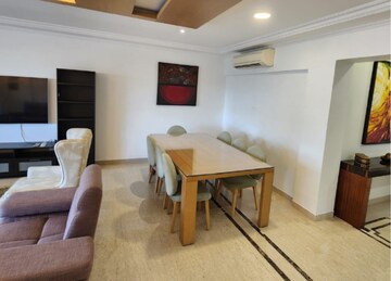 Living Room in 4 BHK Apartment at Rustomjee 9 JVPD, Juhu – for Rent