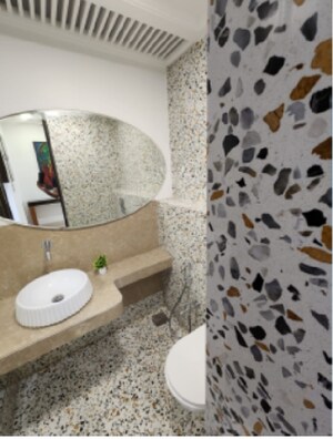 Bathroom in 4 BHK Apartment at Rustomjee 9 JVPD, Juhu – for Rent