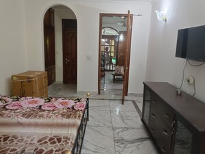 Bedroom in 3 BHK Builder Floor at Panchsheel Park – for Rent